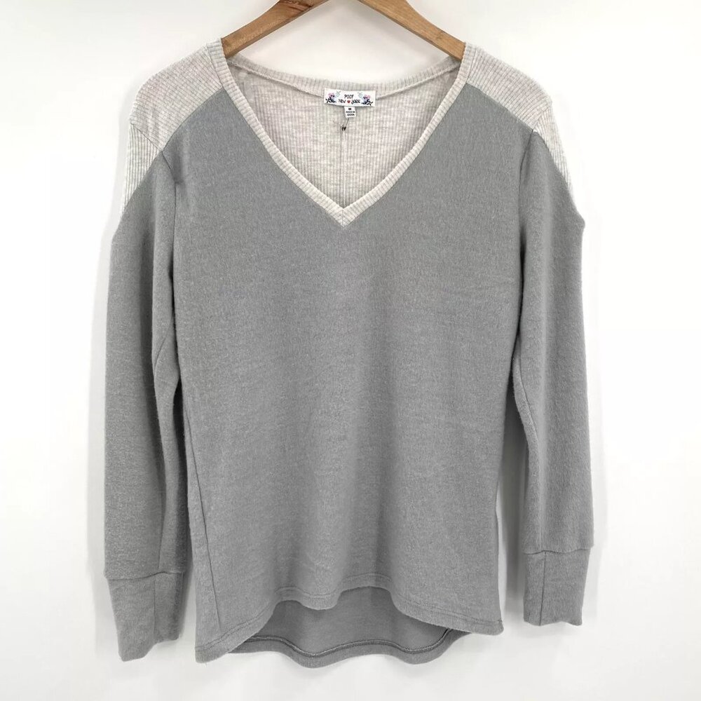 Poof! New York V-Neck Soft Sweater